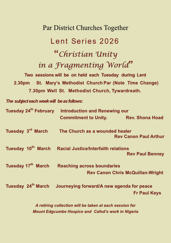 2026 PDCT Lent Course Poster