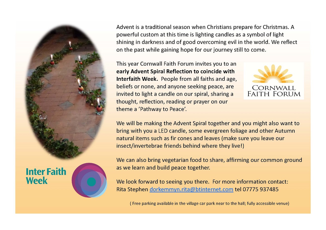 Advent Spiral Reflection 18 Nov, Chacewater Churches Together in