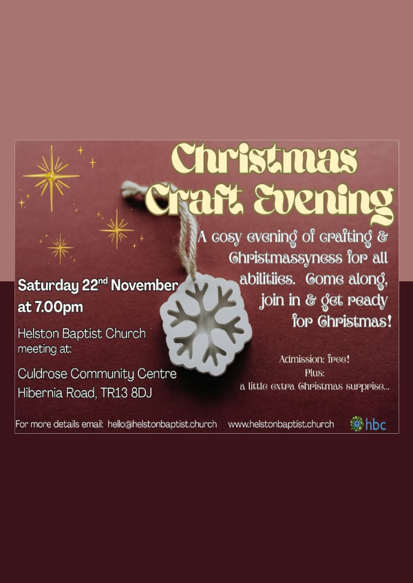 helston baptsist christmas craft